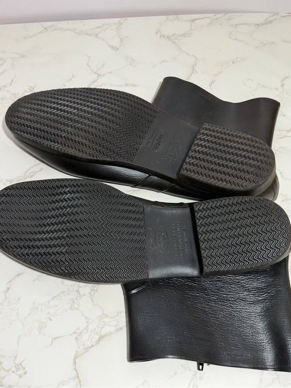 Men's Totes Black Natural Rubber Slip-on Overshoe Covers/Galoshes -- XL
